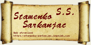 Stamenko Sarkanjac vizit kartica